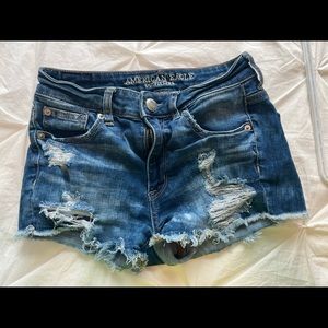 American Eagle distressed denim shorts